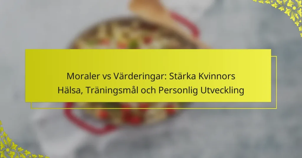 Moraler vs Värderingar: Stärka Kvinnors Hälsa, Träningsmål och Personlig Utveckling