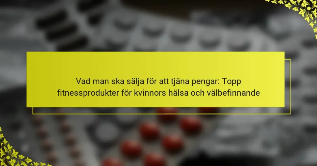 Vad man ska sälja för att tjäna pengar: Topp fitnessprodukter för kvinnors hälsa och välbefinnande